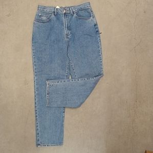 NOS 90s Faconnable Denim Mom Jeans Medium Wash 100% Cotton Denim Size 16